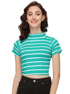 Stretchable Zara Stripes Quarter Sleeve